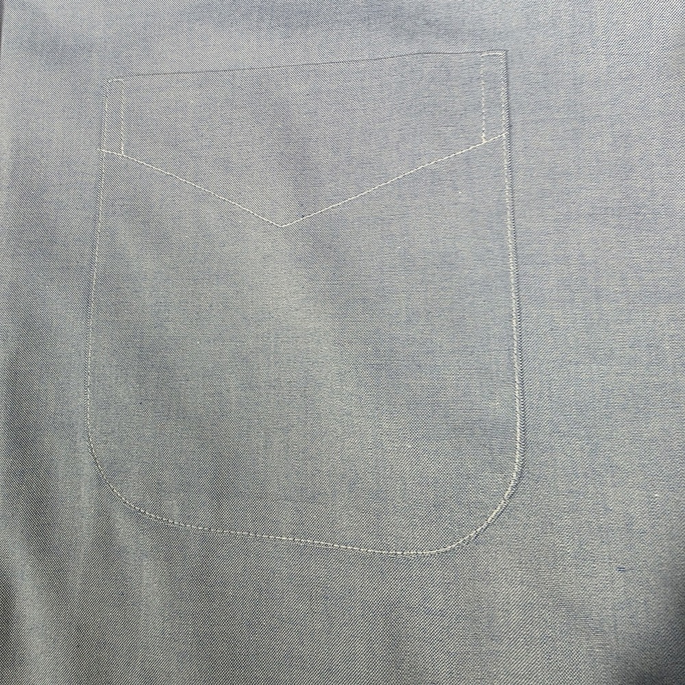 Brooks Brothers 1818 Mens Dress Shirt 17-33 Blue Slim Fit Non-Iron All Cotton - Picture 7 of 10